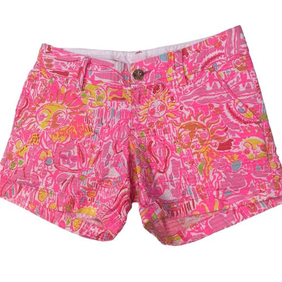 Lilly Pulitzer Pants - Lilly Pulitzer Callahan Jacquard Shorts Size 0 More Kinks In The Keys Pink Pout